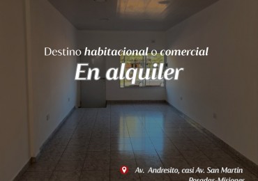 ALQUILER con DESTINO COMERCIAL O HABITACIONAL